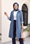 Indigo Striped Lining Trench Coat