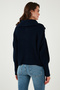 Standard Fit Balloon Sleeve Zippered Thessaloniki Knitted Cardigan Women's Cardigan 4615562 - 8