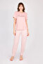 Women's Short Sleeve Soft Textured Bamboo Pink Pajama Set - 3