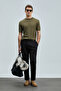 Albert Smart Men's Chino Pants Comfort Pleated Black
