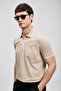 Chase Smart Men's Polo T-Shirt Beige - 5