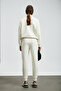 Angelına Women's Knitted Sweatshirt Off-White - 6