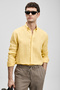 Pitaya Men's Linen Shirt Comfort Fit Yellow