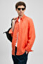 Pitaya Men's Linen Shirt Comfort Fit Coral - 3