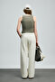 Jessy Knitted Women's Sweatpants Cream - 6