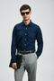 Veran Men's Basic Shirt Regular Fit Navy Blue - 4