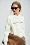 Ander Women's Knitted Sweatshirt Off-White - 4