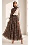 Chiffon lined belted