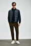 Glenn Goose Feather Men's Coat Navy Blue - 5