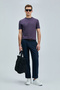 Tıno Men's Modal Mixed Sweater Plum