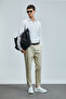 Plus Smart Men's Chino Pants Slim Fit Camel Hair - 4