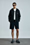 Black Men's Shorts Tracksuit - Second - 2