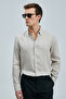 Pitaya Men's Linen Shirt Comfort Fit Beige - 4