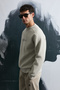 Dark Men's Sweatshirt Ecru - 5