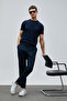 Tıno Men's Modal Blend Sweater Navy Blue