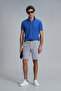 Men's Slim Fit Sports Chino Shorts - Cobalt Blue - 3