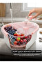 Manual Fruit & Vegetable Washing Machine with Drain Basket | Hands-Free Rotating Cleaner & Colander for Kitchen Use
