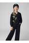 Girl's New Year Themed Knitwear Cardigan Beret Trousers 3-Piece Set - 2