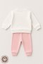 Baby Girl Ribbon Printed 100% Cotton 6-9-12 Months Top and Bottom 2-Piece Baby Girl Set - 2