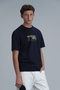 Bıanca Modern Graphic T-Shirt Navy Blue - 3