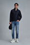 Sergio Goose down Men's Coat Navy Blue