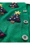 Girl's New Year Themed Knitwear Cardigan Beret Trousers 3-Piece Set - 5
