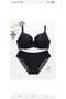 Supported Black Bra Panty Set