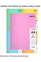 Text Pastel Notebook A4 80 Sheets Checkered 5 Pieces