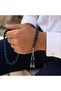 Silver Dark Blue Colored Men's Prayer Beads - 4