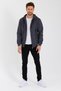 Anthracite Kangaroo Pocket Hooded Zippered Cotton Inside Men's Sweatshirt - 5