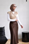 Zero Sleeve Padded Double Breasted Model Sandy Blouse -Beige - 4