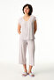 Lila Ella Printed Capri Gingham Patterned Pajama Bottoms - 4