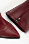 Gemma Heeled Pointed Toe Stretch Boots Burgundy - 5