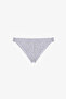 Point Stylish Polka Dot Patterned Textured Mid-Waist Bikini Bottom - 5