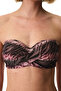 Cesira Pink Beauty Form Zebra Patterned Glitter Bikini Top - 5