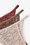 Leaf Lace 3-Pack Brazilian Panties - 2