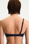 Navy Blue Hailey One-Shoulder Textured Bikini Top - 2