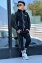 Boy's Scuba Unlimited Double Stripe Hooded Raglan Sleeve Diving Fabric Tracksuit Set Esf7024 - 4