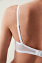 White Gathering Underwire Strapless Lotus Bra Without Padding - 6
