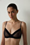 Black Essentials Underwire Tulle Bra - 2