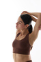 Brown Flexline Fixed Pad Sports Bra - 4