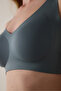 Dark Gray Invisible up Stitch-Free Wire-Free Push up Bra - 4