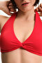 Red New Triangle Twist Bikini Top - 3