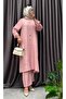 Linen Look Half Button Suit