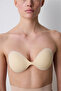 Beige Thin Non-Padded Silicone Bra - 4