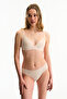 Cream Pink Triangle Bonding Bra - 4