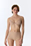 Beige Trim Underwire Bra - 2