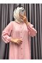 Linen Look Half Button Suit - 2