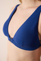 Romina Deep V Textured Indigo Bikini Top - 3