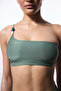 Green Beaded One Shoulder Bikini Top - 4